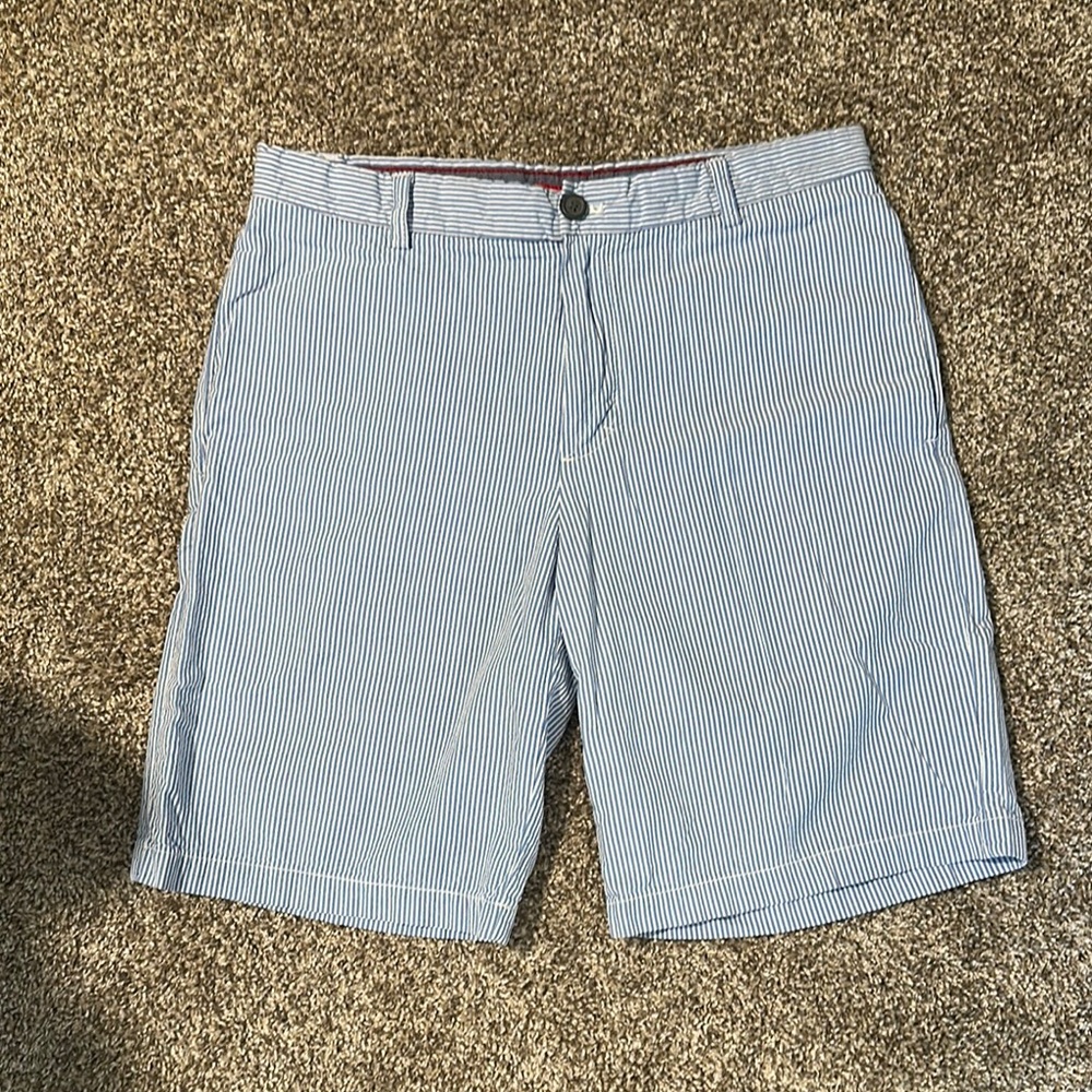 Men's Light Blue Seersucker Shorts Izod